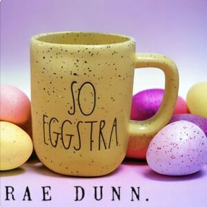 Rae Dunn "So Eggstra" Speckled Easter Coffee Mug